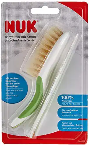 Kinder-Haarbürste NUK Babybürste aus 100% Naturhaar