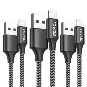 Lightning-Kabel RAVIAD iPhone Ladekabel, Lightning Kabel, 3Pack