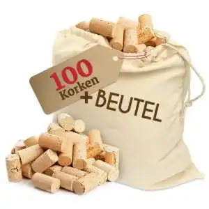 Korken ELES VIDA 100 mit Baumwollbeutel 24 mm x 45 mm Hell