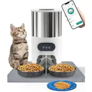 Futterautomat für 2 Katzen WHDPETS Futterautomat für Katze