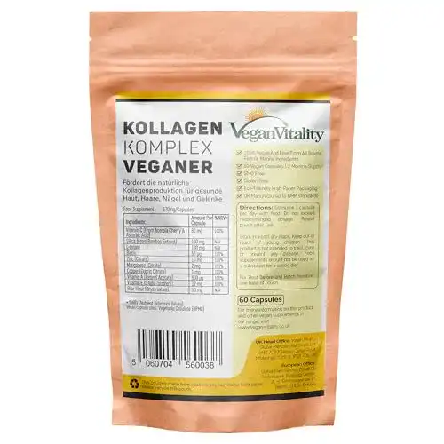 Kollagen vegan Vegan Vitality Collagen Kapseln hochdosiert