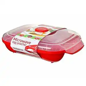 Eier-Pochierer Sistema Microwave Eierpochierer für 4 Eier, rot
