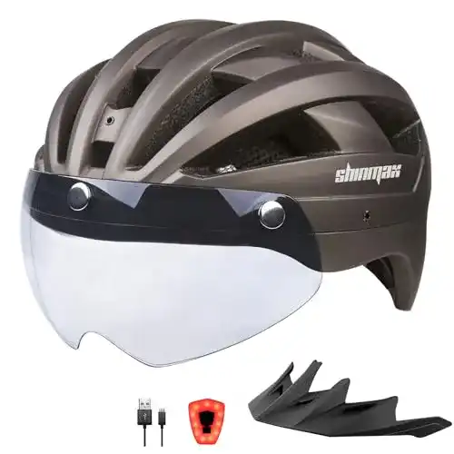 Shinmax-Fahrradhelm Shinmax Fahrradhelm, mit LED USB