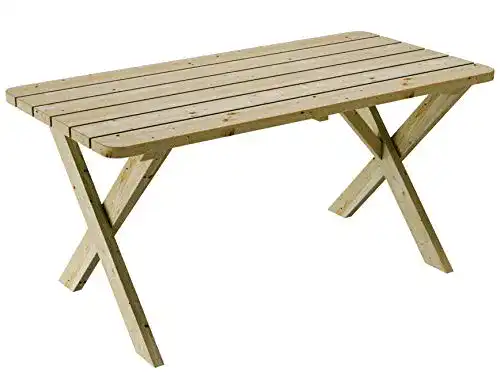 Gartentisch (Holz) PLATAN ROOM, Kiefernholz 150 cm breit
