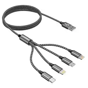 Multi-Ladekabel GIANAC Multi USB Kabel, 4 in 1 Universal