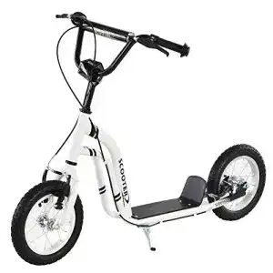Homcom-Tretroller HOMCOM Kinderroller Scooter 12 Zoll Weiß