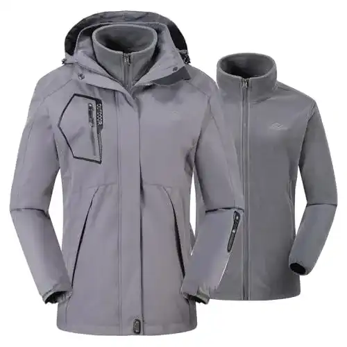 3-in-1-Jacke Damen donhobo Damen Jacken 3-in-1 Fleece Gefüttert