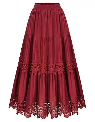 Maxirock SCARLET DARKNESS Damen Renaissance Elastische Taille