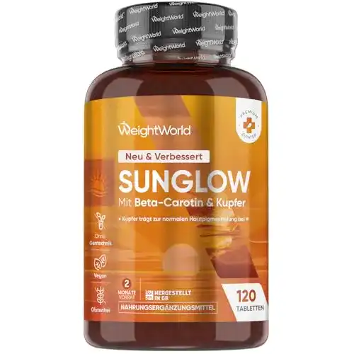 Bräunungskapseln maxmedix Sunglow Tabletten mit Beta Carotin