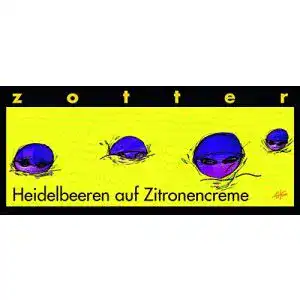 Zotter-Schokolade Zotter, Heidelbeeren auf Zitronencreme, 70 g