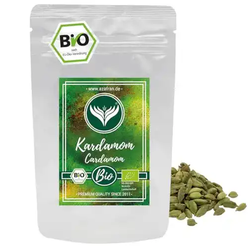 Die beste Kardamom Azafran Grüner BIO- ganz - Kapseln, 100g 2026 Test Bestseller Kardamom Azafran Grüner BIO- ganz – Kapseln, 100g