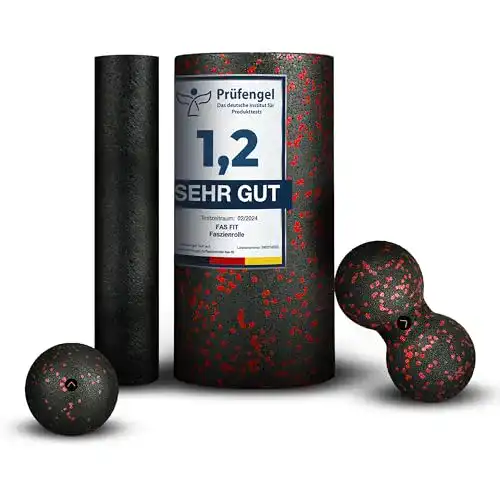 Faszienrollen-Set Fas Fit Faszien Fitness 4 in 1 Set: Faszienrolle + Mini-Rolle