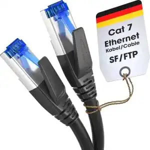 LAN-Kabel 10m KabelDirekt Cat 7 Netzwerkkabel RJ45, 10m