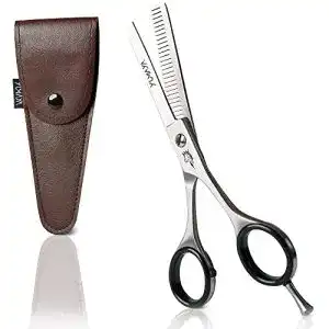 Effilierschere YUMAYA ® in Friseur Profi Qualität Edelstahl inkl. Etui