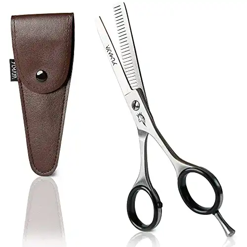 Effilierschere YUMAYA ® in Friseur Profi Qualität Edelstahl inkl. Etui