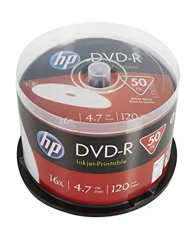 DVD-R HP Rohlinge bedruckbar, 50er Spindel 4,7 GB