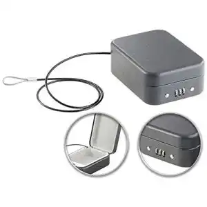 Geldkassette mit Zahlenschloss Xcase Autotresor: Mini-Stahl-Safe