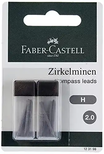 Zirkelminen Faber-Castell 123198, 2mm, Härtegrad H, 12 Stück