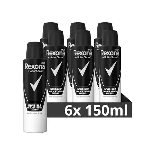 Rexona-Deo Rexona Men MotionSense Invisible on Black 6 Stück