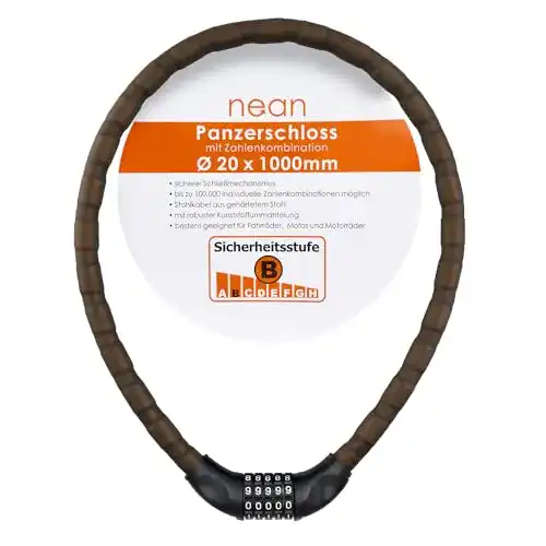 Nean-Fahrradschloss nean Fahrrad-Motorrad-Panzer-Kabel-Zahlen