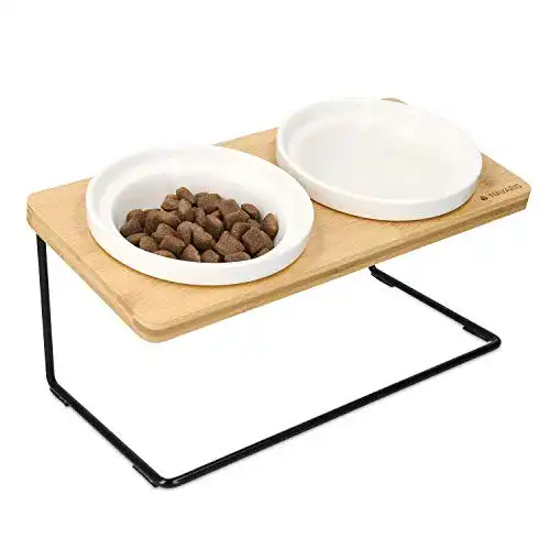 Katzennapf ergonomisch Navaris Futternapf Trinknapf Set