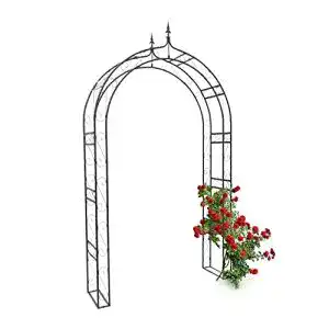 Rosenbogen Relaxdays mit Spitze HBT 242 x 138 x 35,5 cm Torbogen