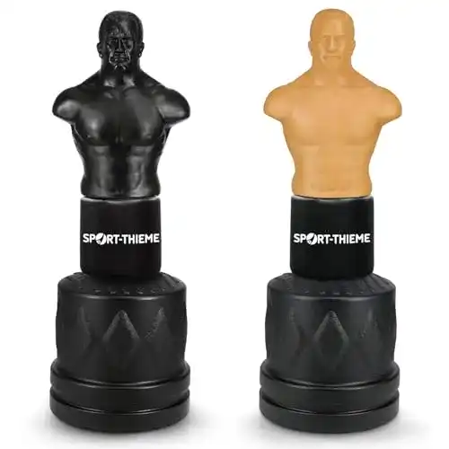 Boxdummy Sport-Thieme Boxing Man | Höhenverstellbarer Kampfsport Trainingsdummy + Standfuß in Zwei Farben | Realistisch, Standsicher, große Trefferflächen | 175x56x56 cm | Gefüllt: ca. 126 kg