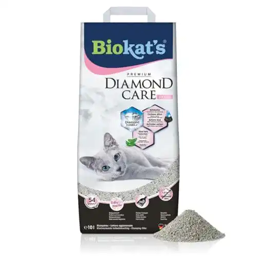 Katzenstreu Biokat’s Diamond Care Fresh mit Duft, Aktivkohle, 10 L