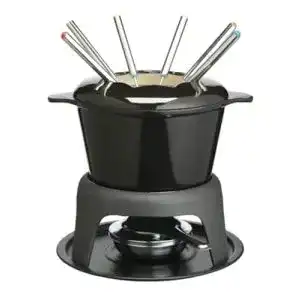 Fondue-Set Gusseisen Master Class, mit sechs Edelstahlgabeln