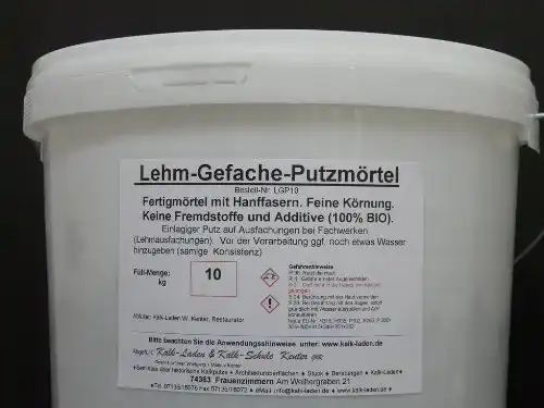 Die beste Lehmputz Kalk-Laden Lehm-Gefache-Putzmörtel 100 % BIO, 10 kg 2026 Test Bestseller Lehmputz Kalk-Laden Lehm-Gefache-Putzmörtel 100 % BIO, 10 kg