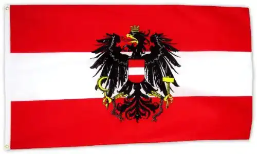 Österreich-Flagge Flaggenking Flagge/Fahne mit Wappen