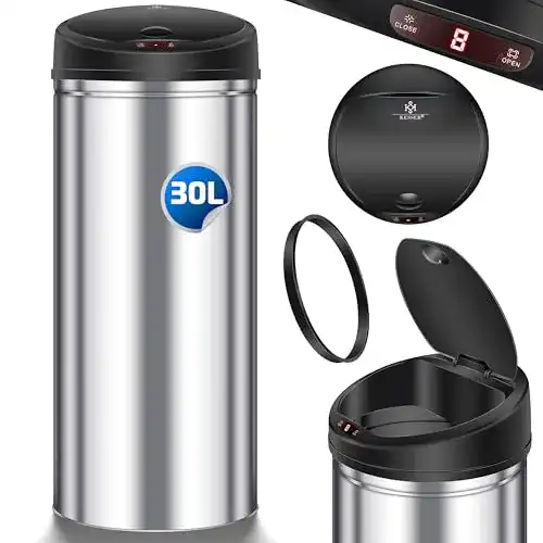 Mülleimer mit Sensor KESSER ® Sensor Mülleimer, Edelstahl, 30 L