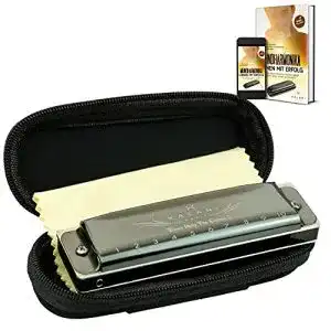 Mundharmonika XALANI inkl. Soft Case und Pflegetuch
