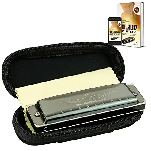 Mundharmonika XALANI inkl. Soft Case und Pflegetuch