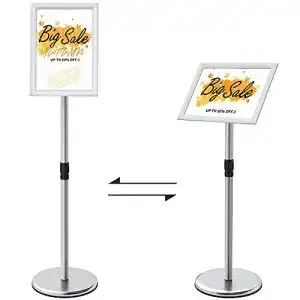 Infoständer AllesCosy ® Höhenverstellbar Edelstahl DIN A3