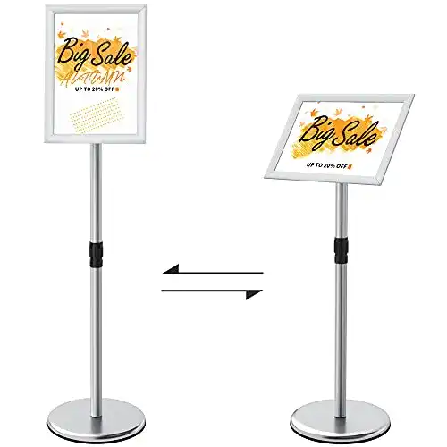 Infoständer AllesCosy ® Höhenverstellbar Edelstahl DIN A3