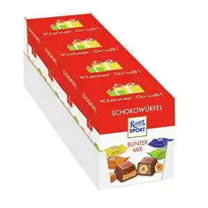 Ritter-Sport-Schokolade Ritter Sport Schokowürfel Bunter Mix, 4er