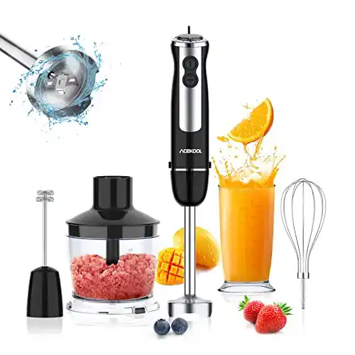 Stabmixer-Set Acekool Stabmixer 5-in-1 Pürierstab Edelstahl BH1