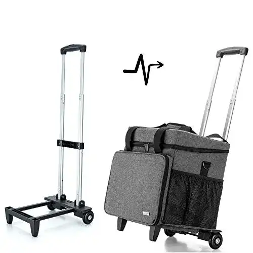 Nähmaschinentasche Luxja Overlock Trolley, Abnehmbar