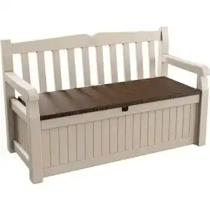 Gartenbank Keter Sitzbank Eden, integrierte Kissenbox, 265 l