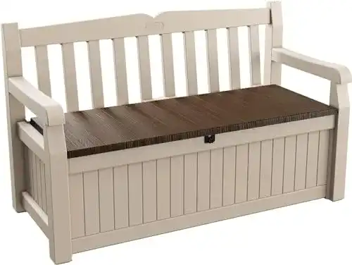 Gartenbank Keter Sitzbank Eden, integrierte Kissenbox, 265 l