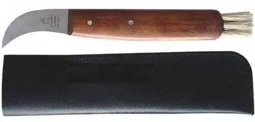 Pilzmesser Herder Windmühlenmesser 4,6cm + Etui Pflaume