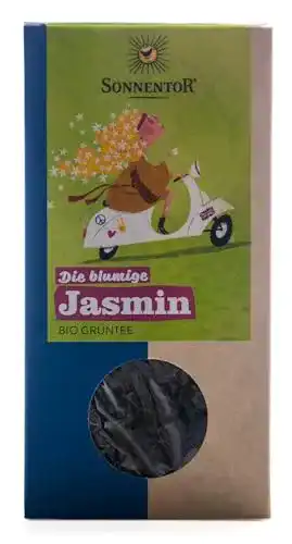 Jasmintee Sonnentor Grüntee Jasmin lose, 1er Pack (1 x 100 g)