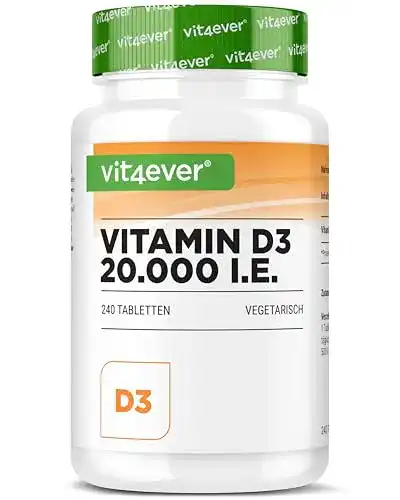 Vitamin-D3-Tabletten Vit4ever Vitamin D3 20.000 I.E. Depot