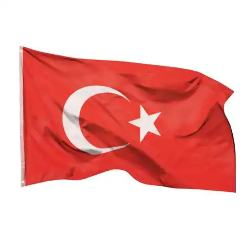Türkei-Flagge Aricona Türkei Flagge 90 x 150 cm, Messing-Ösen