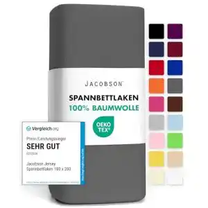 Spannbettlaken (180 x 200) JACOBSON Jersey Spannbettlaken