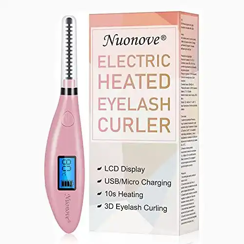 Beheizbare Wimpernzange Nuonove, LCD-Display, USB/Micro