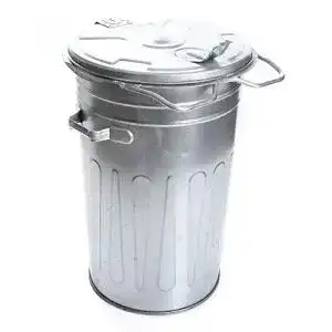 Metalltonne rg-vertrieb Mülltonne Müllbehälter Verzinkt 80L