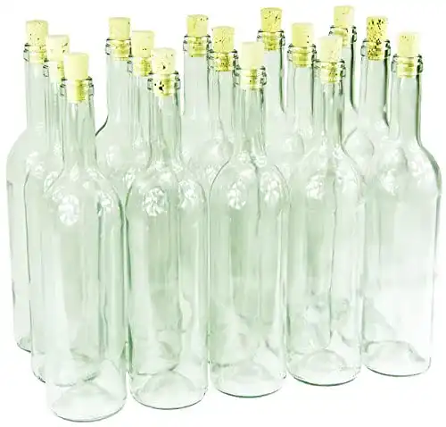 Weinflaschen leer MADE IN ITALY 15 STK. 750 ml mit Korken