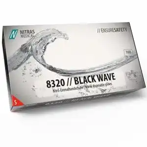 Einmalhandschuhe (schwarz) NITRAS Medical Schwarze Nitril 100 St